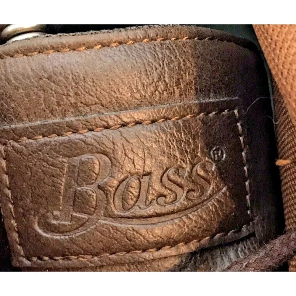Bass 713289 Two-Tone Brown & Rust Chukka Boots Men's 12 Lace Up  Mid Top Shoes